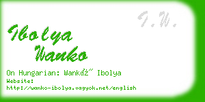 ibolya wanko business card